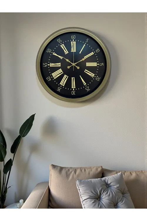 40 Cm Metal Antik Roma Eskitme Duvar Saati