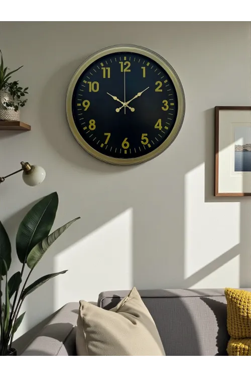 40 Cm Metal Eskitme Klasik Duvar Saati