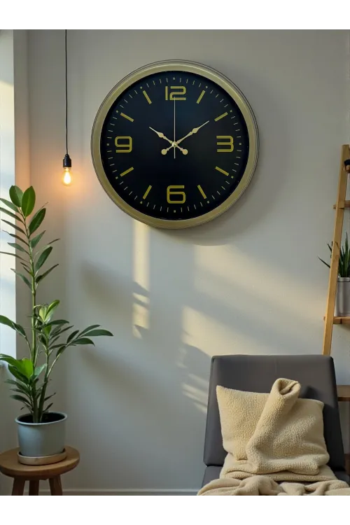 40 Cm Metal Eskitme Vintage Duvar Saati