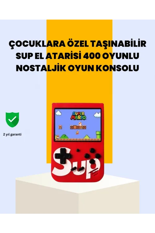 400 Oyunlu Taşınabilir Retro El Konsolu