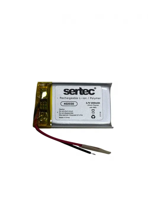 402030 3.7V 200mAh Li-Polymer Pil (Devreli/1.5A)