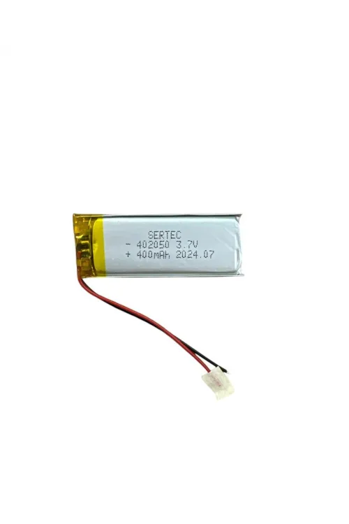 402050 3.7V 400mAh Li-Polymer Pil Devreli/1.5A