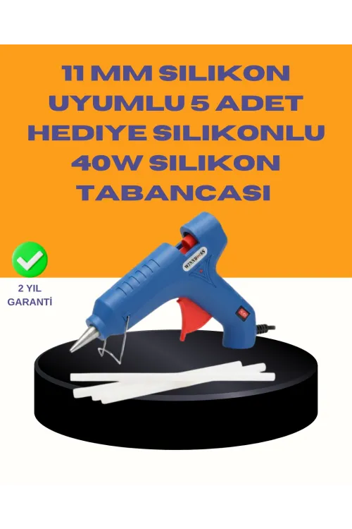 40w Sıcak Mum Silikon Tabancası 5 Silikon Hediyeli Hızlı Yapıştırma