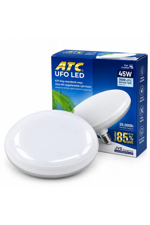 45w E27 Ufo Tipi Led Lamba Ampul 6500k - 3600lümen