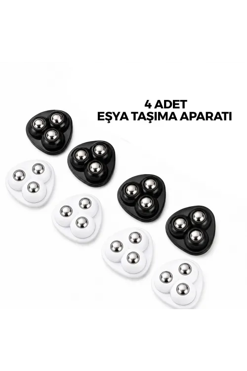 4pcs 3 Bilya Tekerlekli Poşetli Mobilya Eşya Taşıma Aparatı 360°