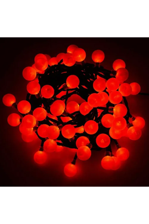 5 M 28 Led Kırmızı Işık Siyah Kablo Fişli