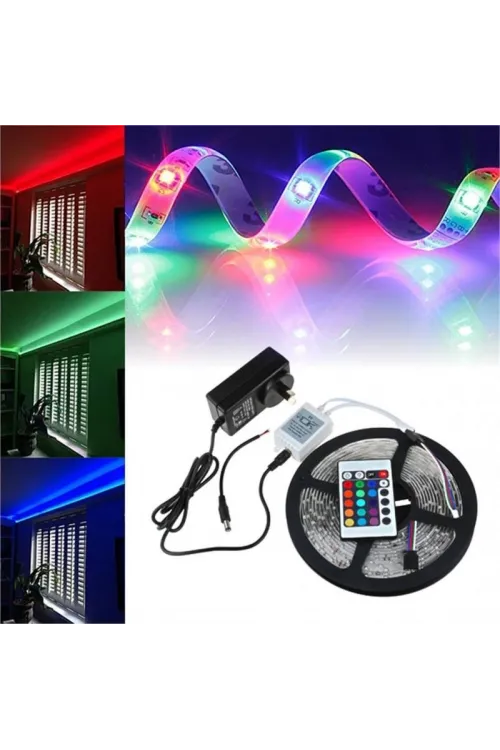 5 Metre Rgb Şerit Led Setiiç ve Dış Mekan Silikonlutak Çalıştır
