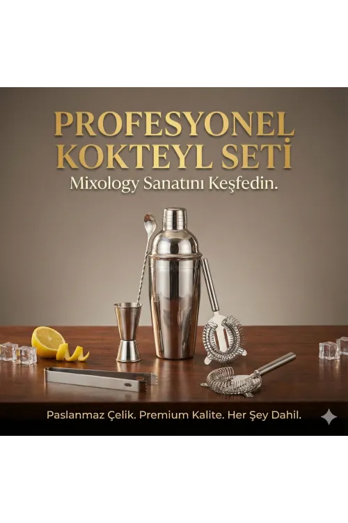 5 Parça Kokteyl Hazırlama Seti 550 Ml