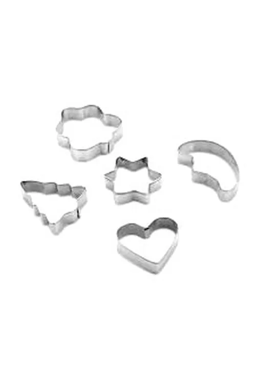 5 Parça  Metal Bisküvi Kurabiye Kalıp