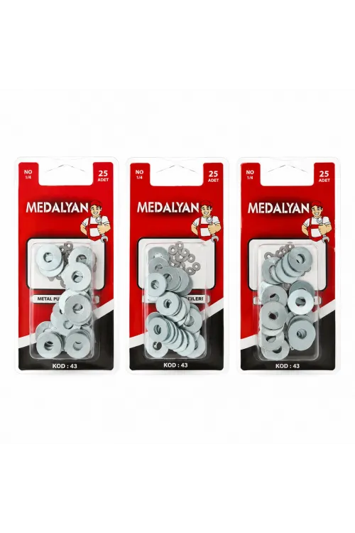 500 Adet 1/4 Metal Pul 12x25pcs