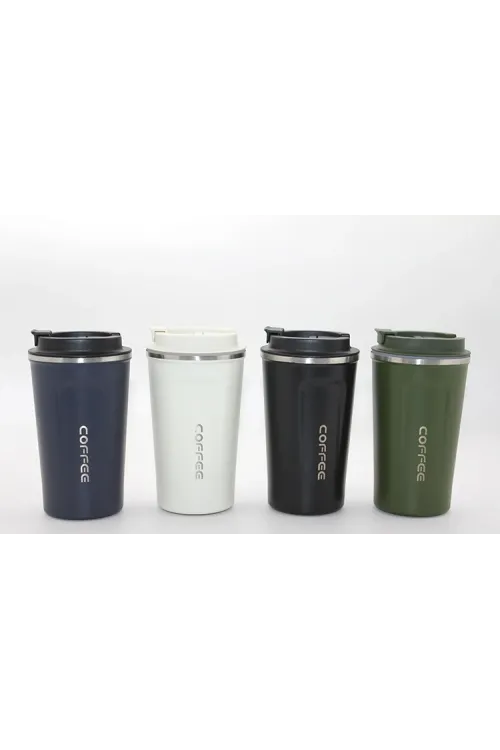 500 Ml Paslanmaz Çelik Termos Mug - Çift Katmanlı Sızdırmaz Kahve Kupası Alk3134