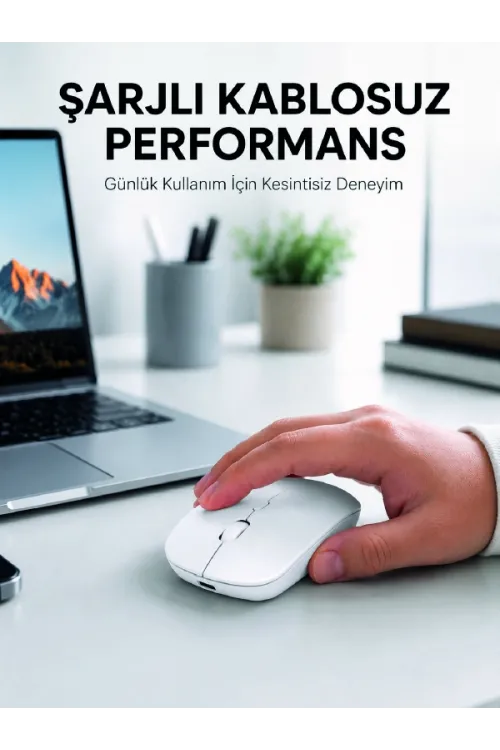 5000 Dpı Bluetooth Kablosuz Mouse Hafif Ergonomik Sessiz Wireless Fare