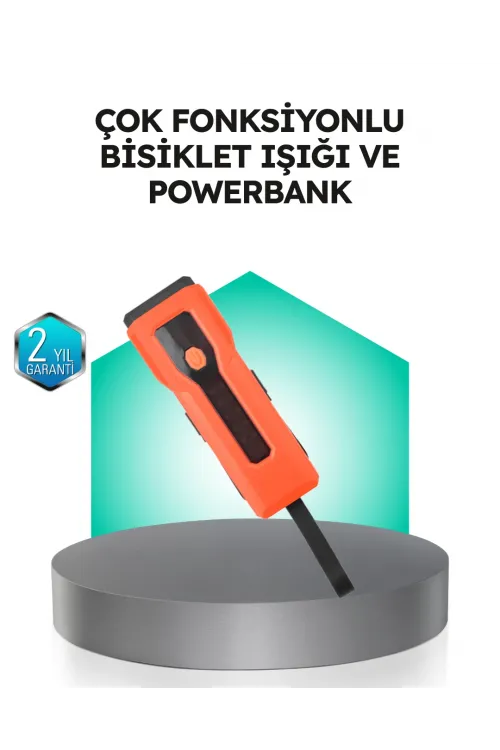 5000 Mah Bataryalı Bisiklet Farı Cob Çakar Çok Fonksiyonlu