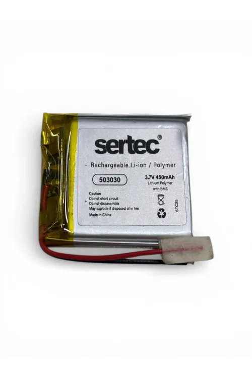 503030 3.7V 450mAh Li-Polymer Pil (Devreli/1.5A)