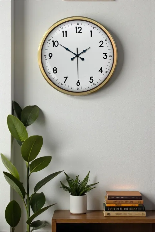 52 cm Eskitme Metal Dekoratif Duvar Saati