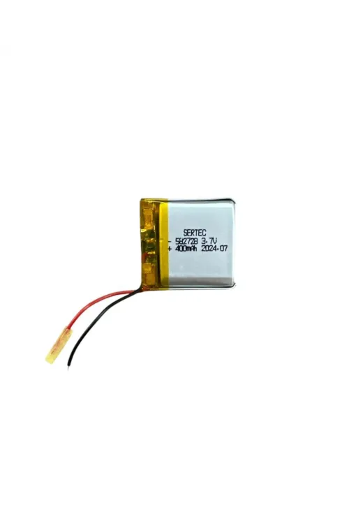 582728 3.7V 400 MAh Li-Polymer Pil Devreli/1.5A