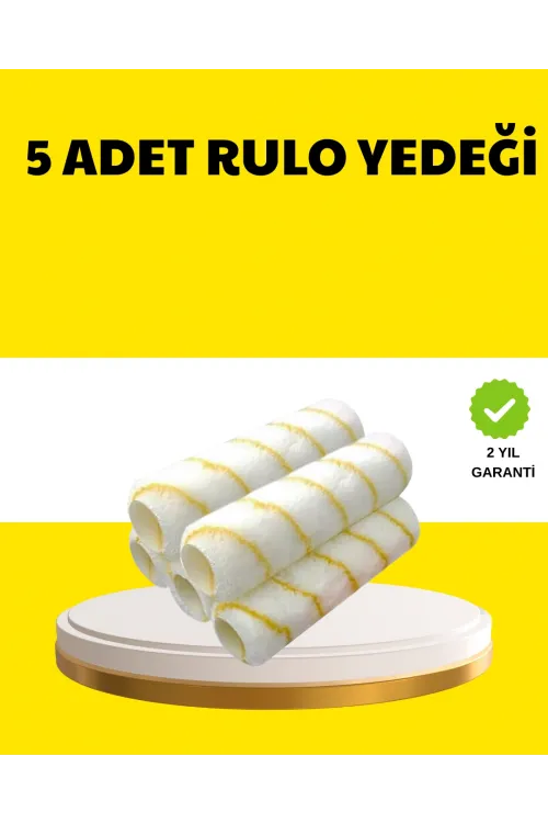 5’li İnce İşçilik Boya Rulo Seti Pürüzsüz Ve Eşit Kaplama