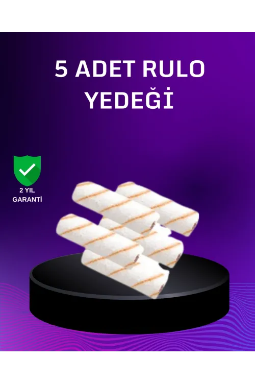 5’li Mini Rulo Boya Seti Duvar Tavan Emülsiyon Uygulama