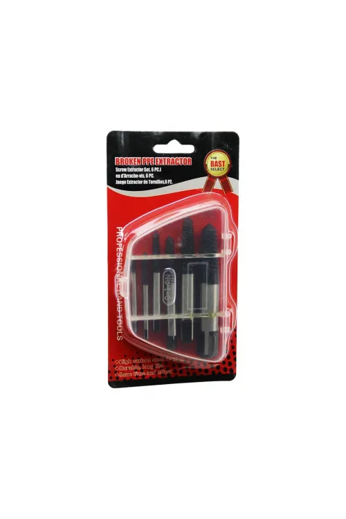 6 Pcs  Hasarlı Vida Çıkarıcı Set -  Sola Dönen  Klavuz Uç