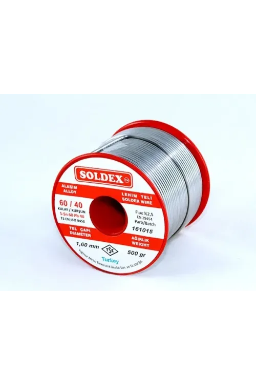 60-40 Lehim Teli 500 Gr 1.6 Mm - Sn:60 / Pb:40