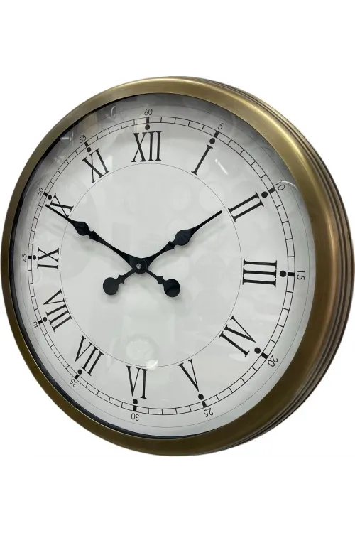 60 cm Eskitme Metal Retro Duvar Saati