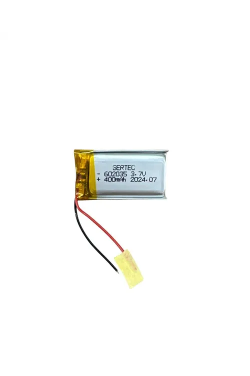602035 3.7V 400mAh Li-Polymer Pil (Devreli/1.5A)