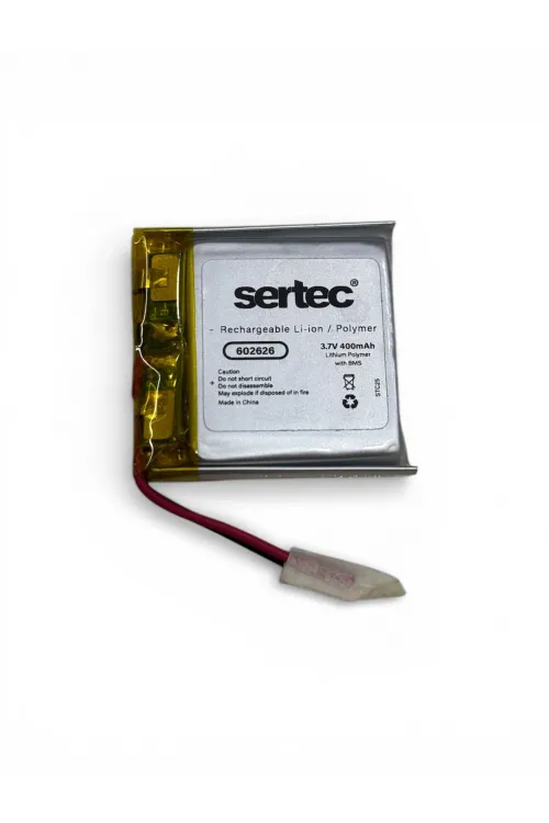 602626 3.7V 400mAh Li-Polymer Pil (Devreli/1.5A)