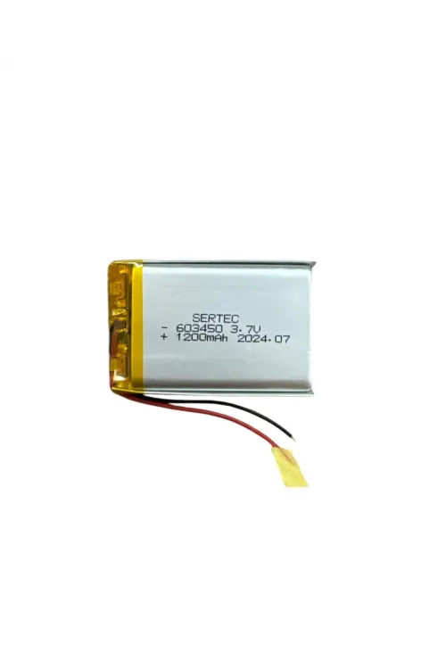 603450 3.7V 1200 MAh Li-Polymer Pil (Devreli/1.5A)