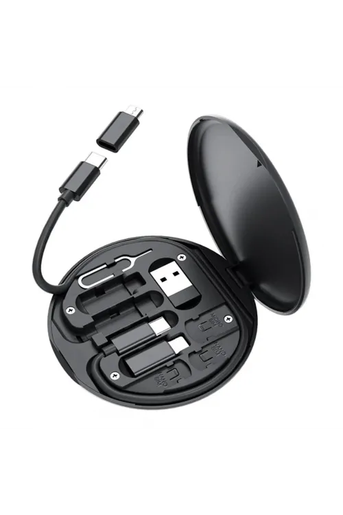 60w Destekli Kablo Kutusu Seyahat Kablo Seti 5i 1 Arada Usb Typec Şarj Kablosu Seti