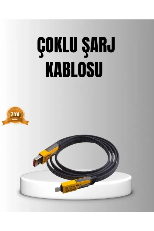 65w 4’ü 1 Arada Örgülü Hızlı Şarj Kablosu Usb-c Usb-a Çoklu Şarj Dayanıklı