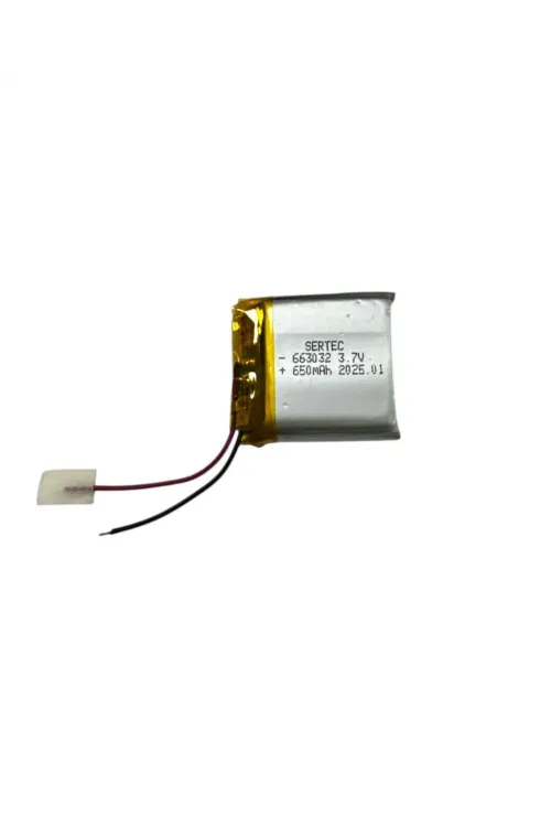 663032 3.7V 650mAh Li-Polymer Pil (Devreli/1.5A)