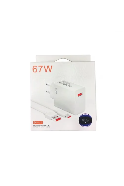 67 W Şarj Başlığı ve Kablo