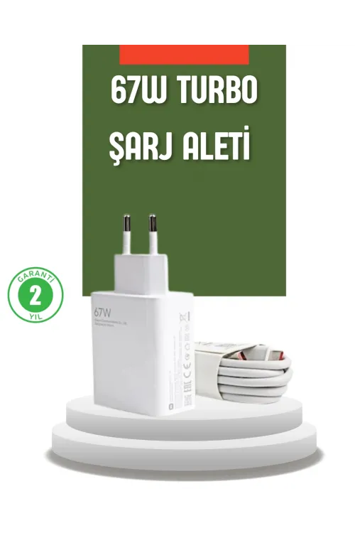 67 Watt Turbo Şarj Cihazı Redmi Note 10 11 12 Uyumlu