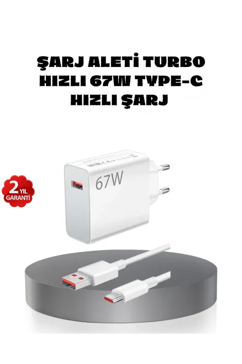 67w Turbo Type-c Hızlı Şarj Adaptörü – Akıllı Koruma Çipli, Hızlı Şarj Destekli