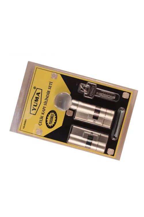 68mm Mandallı Çelik Kapı Tuzaklı Barel Seti - Sarı