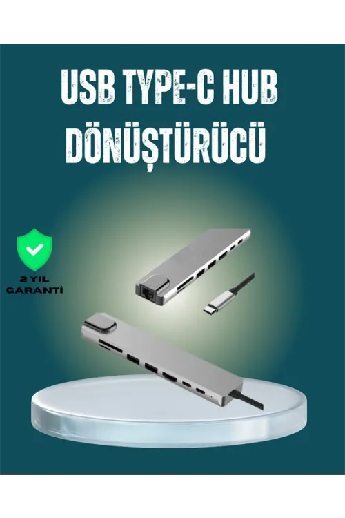 Usb‑c Çoklu Bağlantı Merkezi – 5 Gbps, 100‑240 v, Sağlam Eloksal Tasarım