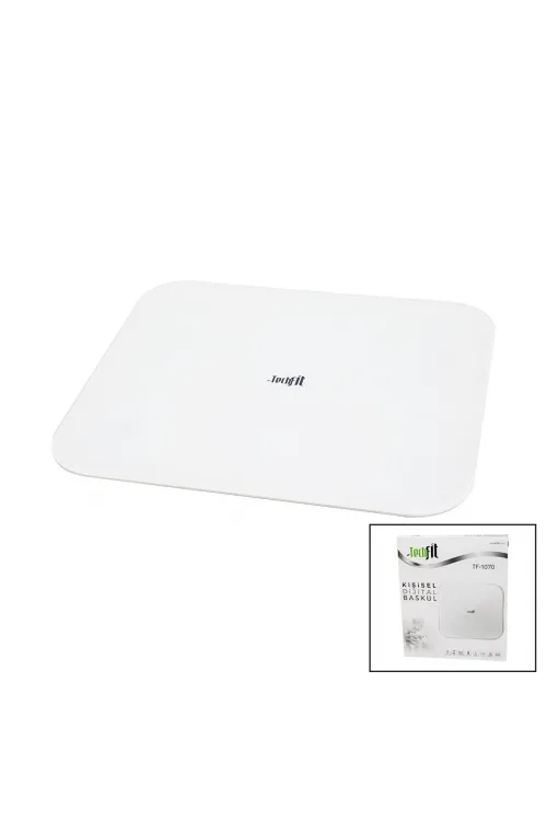 Gizli Ekran -soft Beyaz Cam Zemin  Dijital Baskül Terazi 180kg Sensör -led Ekran -oda℃ Tf-1070