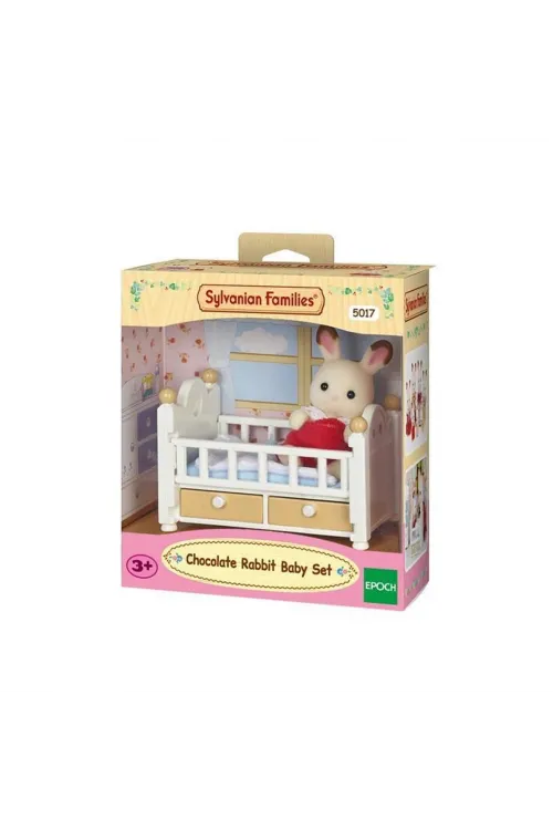 5017 Sylvanian Families, Çikolata Kulaklı Tavşan Bebek ve Yatağı , +3 yaş