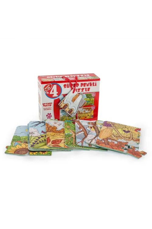 2488  MEVSİMLER SÜPER RENKLİ PUZZLE 4LÜ