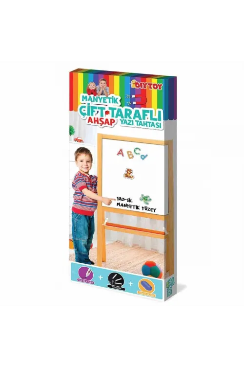 2195 AYAKLI ÇİFT TARAFLI MANYETİK AHŞAP YAZI TAHTASI