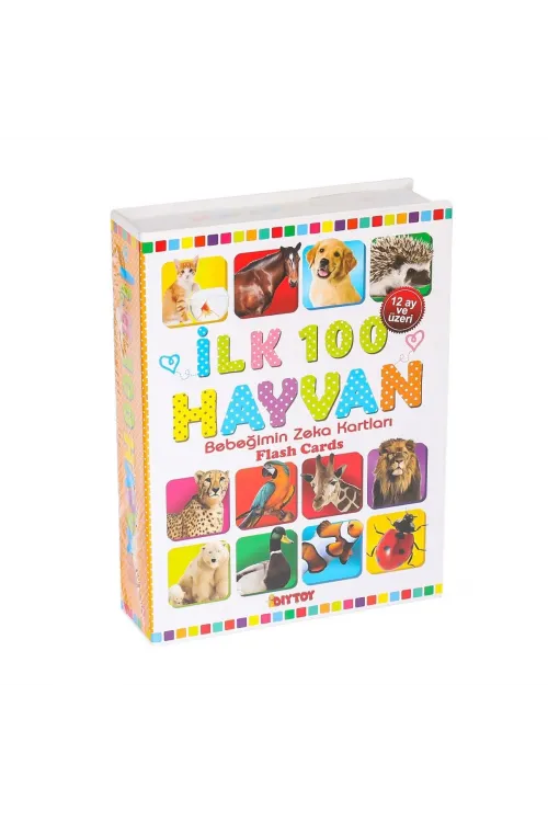 1741 FLASH CARD İLK 100 HAYVANLAR EĞİTİCİ KARTLAR