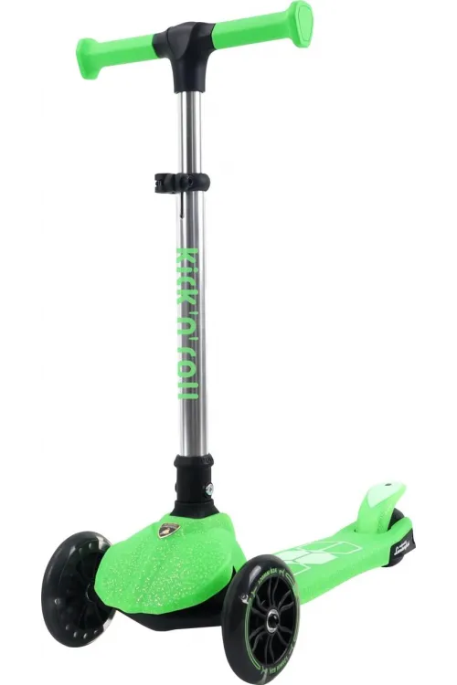 L5JELLY-G LAMBORGHİNİ LİSANSLI PARILTI IŞIKLI SCOOTER YEŞİL