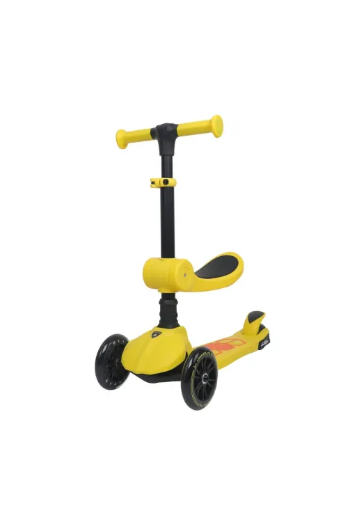 L52IN1-Y LAMBORGHİNİ LİSANSLI KATLANIR OTURAKLI IŞIKLI SCOOTER SARI