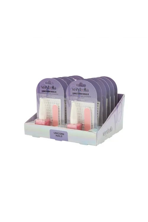 VRB48000 Very Bella - Unicorn Tırnak Seti (oje+kağıt törpü)