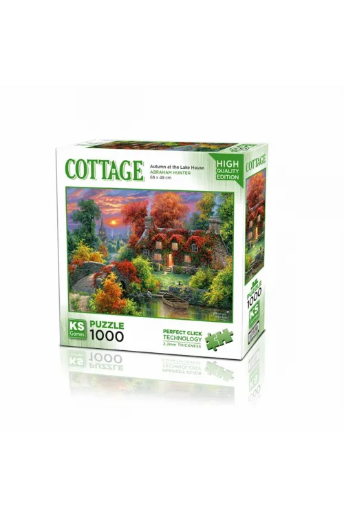 20672 Göl Evinde Sonbahar 1000 Parça Puzzle -KS Puzzle