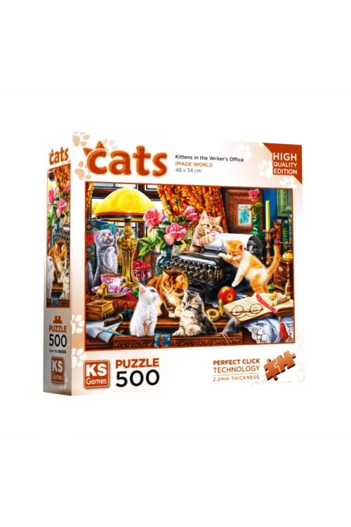 20052 Kittens in the Writer’s Office 500 Parça Puzzle