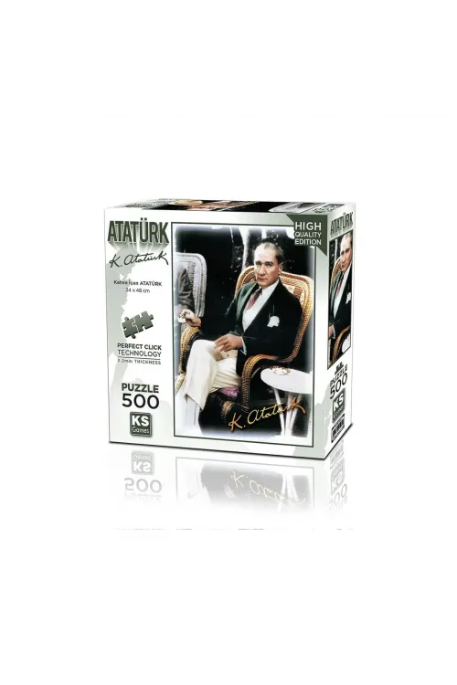 20060 Kahve İçen Atatürk 500 Parça Puzzle -KS Puzzle