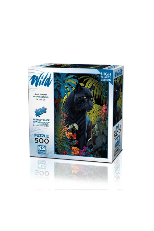 20071 PUZZLE 500 Black Panther With a Tropical