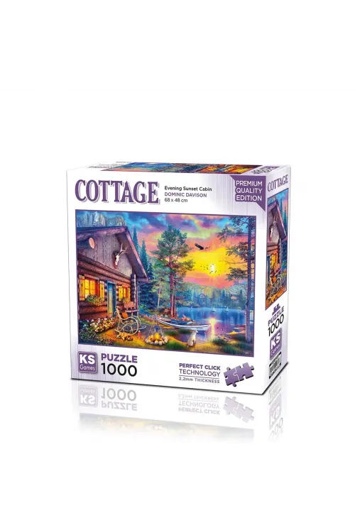 20818 PUZZLE 1000 Evening Sunset Cabin