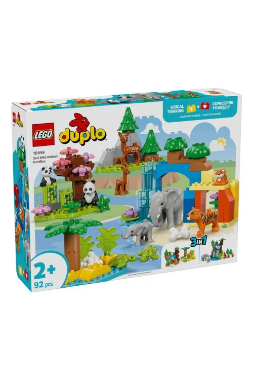 10446 Lego Duplo 3ü1 Arada Vahşi Hayvan Aileleri 92 parça +2aş